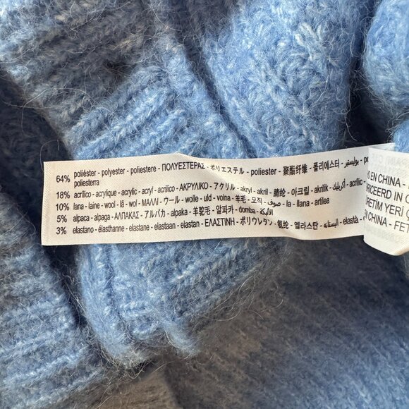 ❄️ Zara Wool & Alpaca Knit Oversized Cardigan Jacket | Size S | Like New - Picture 6 of 9